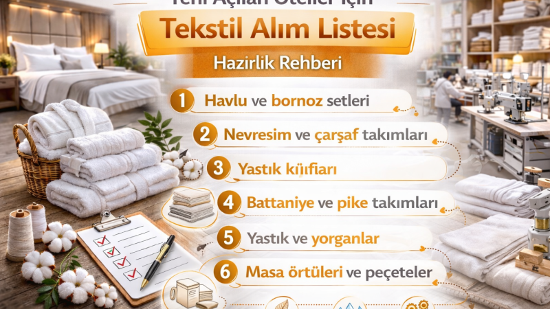 Yeni Açılan Oteller İçin Tekstil Alım Listesi