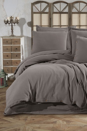 %100 Pamuk Müslin Çift Kişilik Nevresim Takımı – Doğal ve Nefes Alabilen