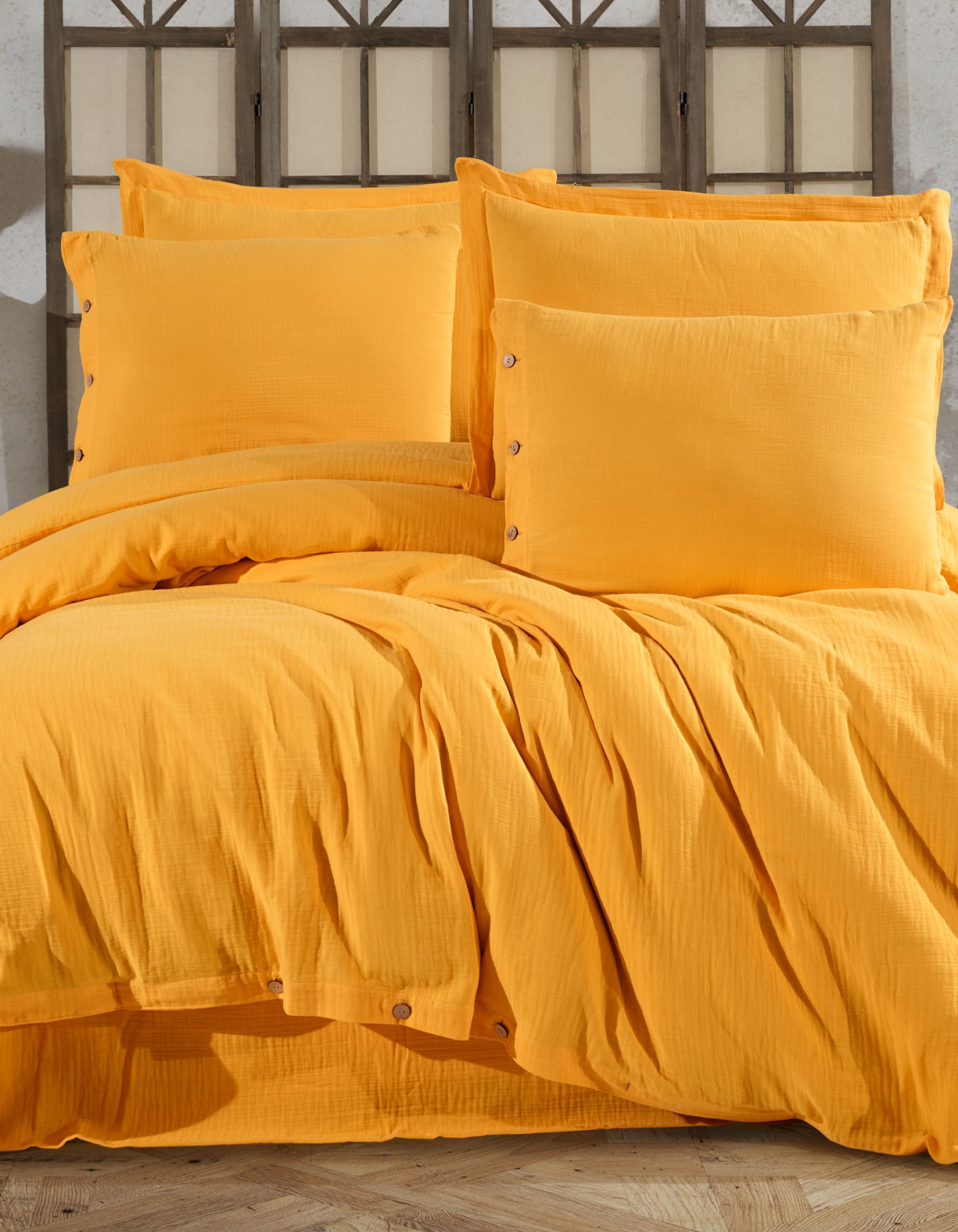 %100 Pamuk Müslin Çift Kişilik Nevresim Takımı – Doğal ve Nefes Alabilen