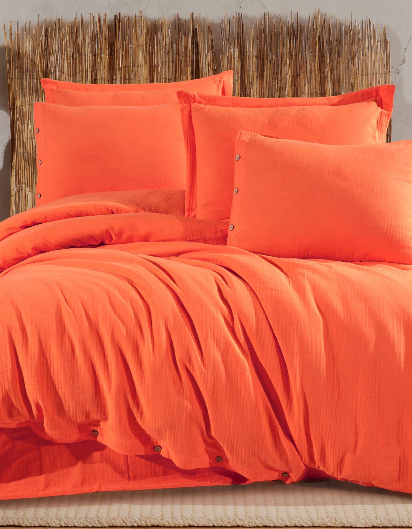 %100 Pamuk Müslin Çift Kişilik Nevresim Takımı – Doğal ve Nefes Alabilen