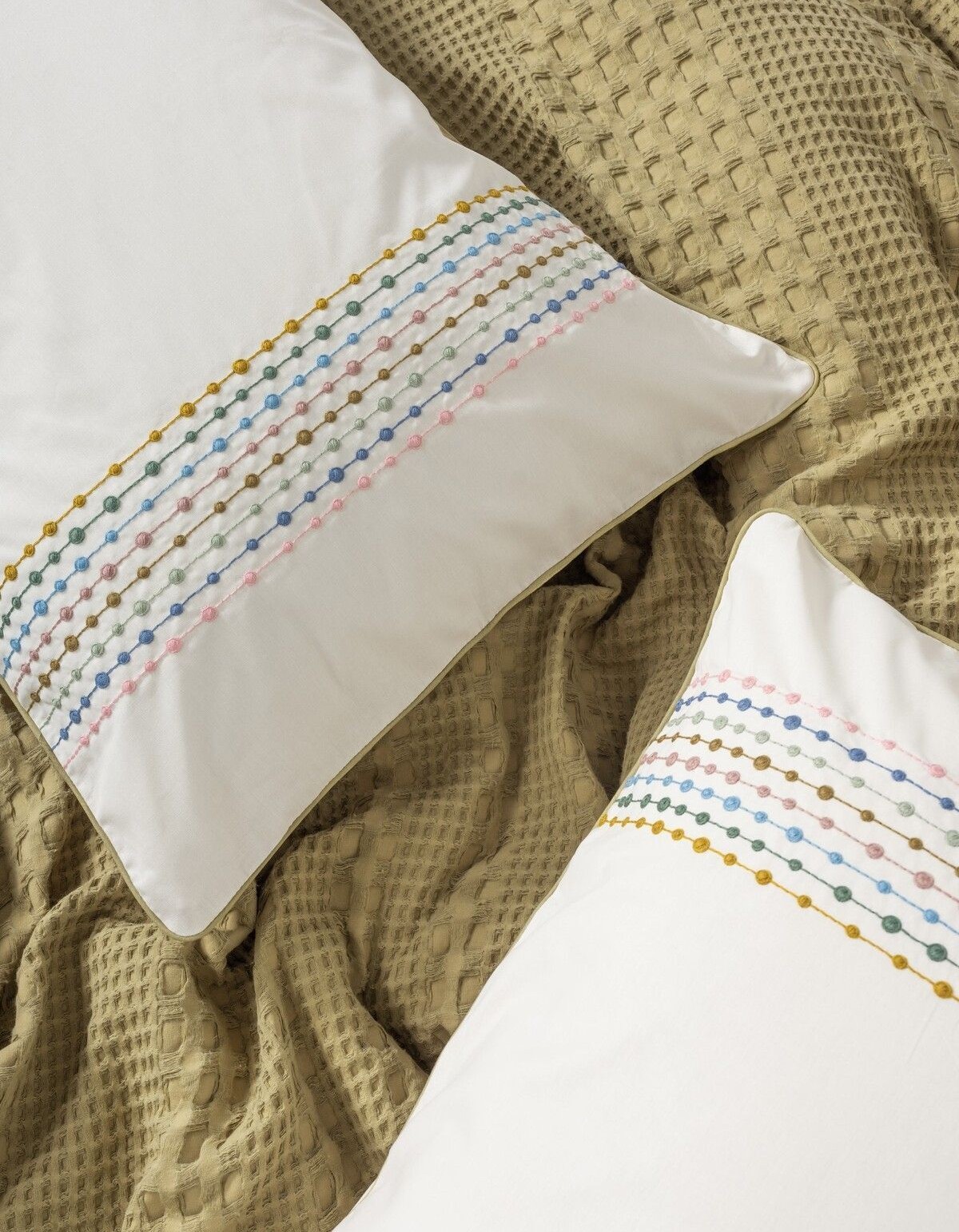 Cotton Box Aura Çift Kişilik Pike Takımı Pebble Hardal