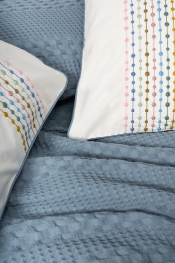 Cotton Box Aura Çift Kişilik Pike Takımı Pebble indigo