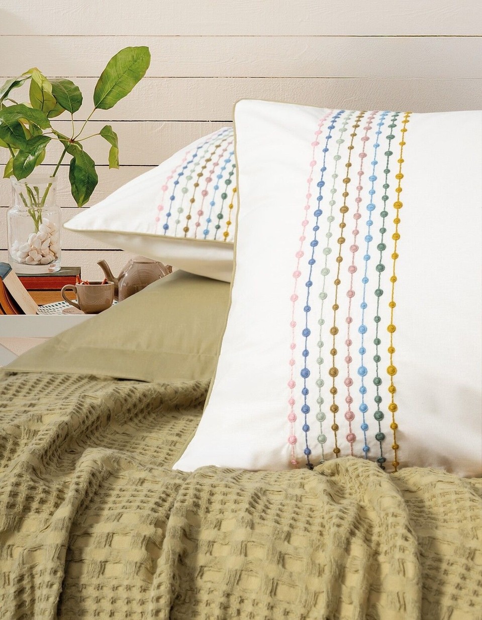 Cotton Box Aura Tek Kişilik Takımı Pebble Hardal