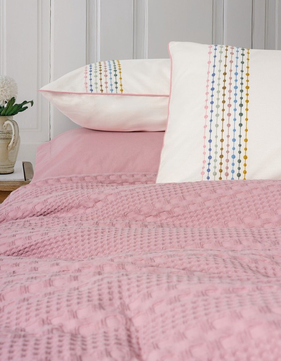 Cotton Box Aura Tek Kişilik Takımı Pebble Pembe