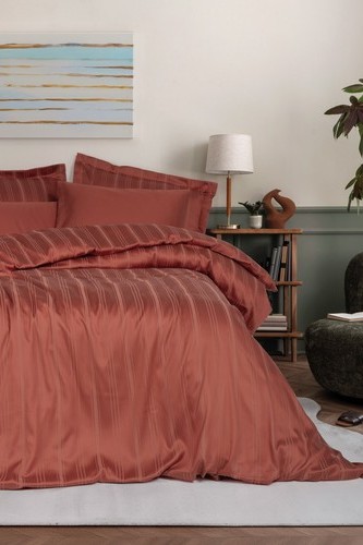 Cotton Box Bambu Çift Kişilik Nevresim Takımı Kiremit