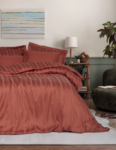 Cotton Box Bambu Çift Kişilik Nevresim Takımı Kiremit