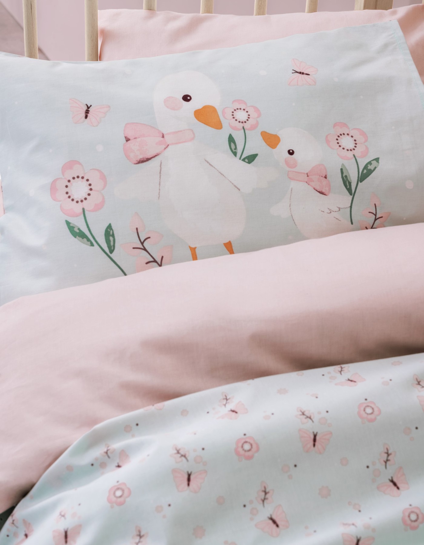 Cotton Box Bebek Nevresim Takimi Mamiduck Pembe