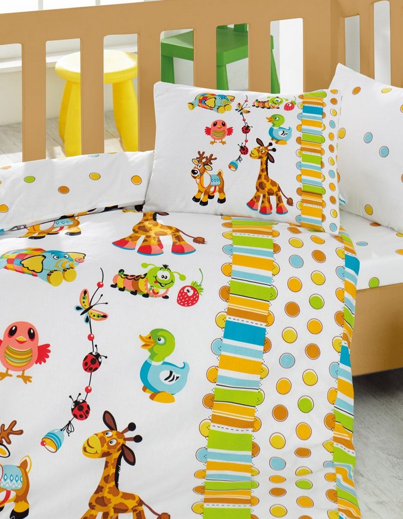 Cotton Box Bebek Nevresim Takimi Oyun Bahçesi Turkuaz