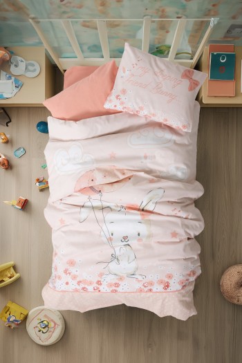 Cotton Box Bebek Nevresim Takimi Rapeti Somon