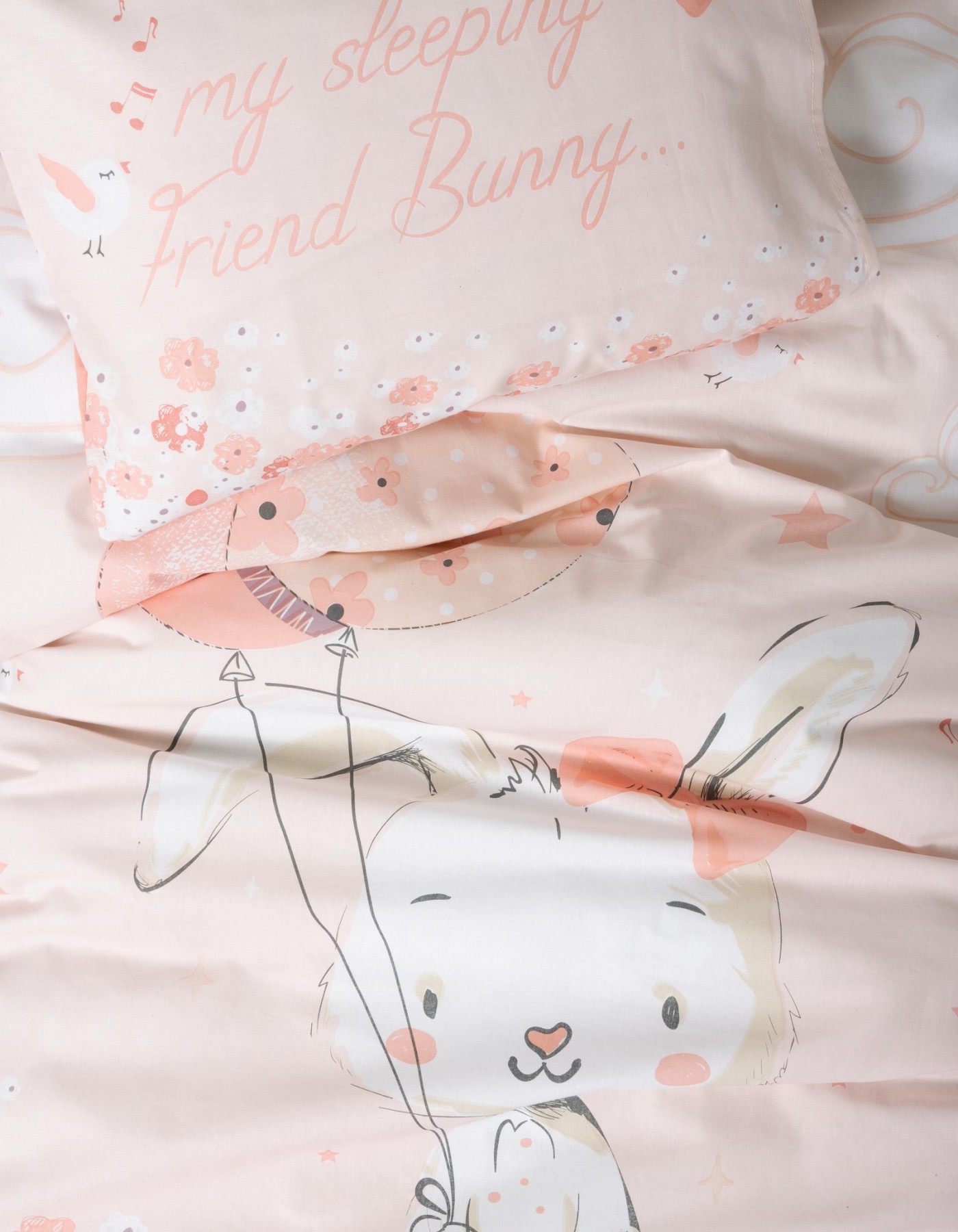 Cotton Box Bebek Nevresim Takimi Rapeti Somon