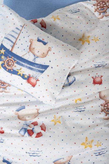 Cotton Box Bebek Nevresim Takimi Seaman Mavi