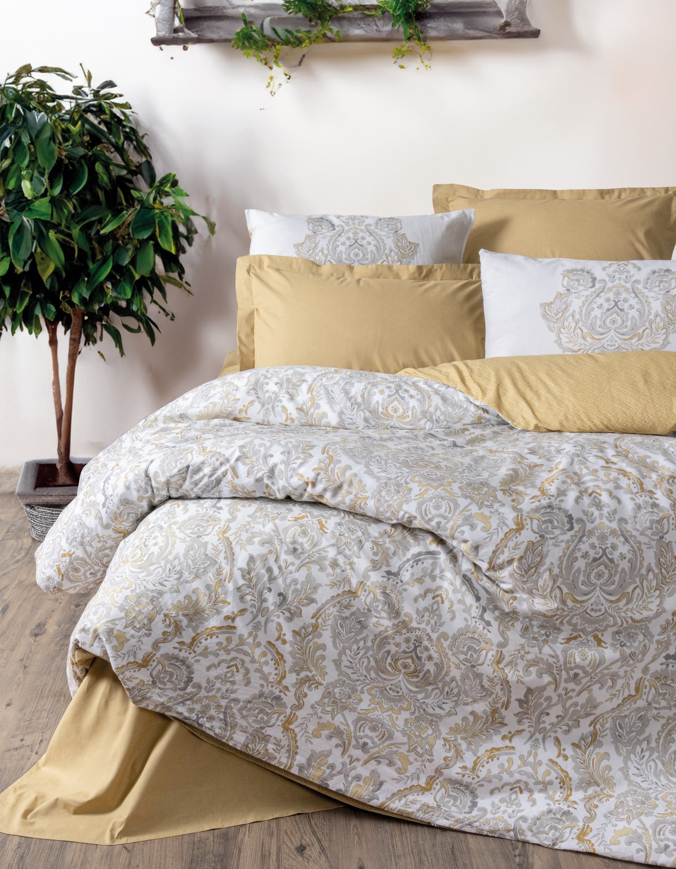 Cotton Box Bohem Serisi Çift Kişilik Nevresim Takımı Najva Hardal