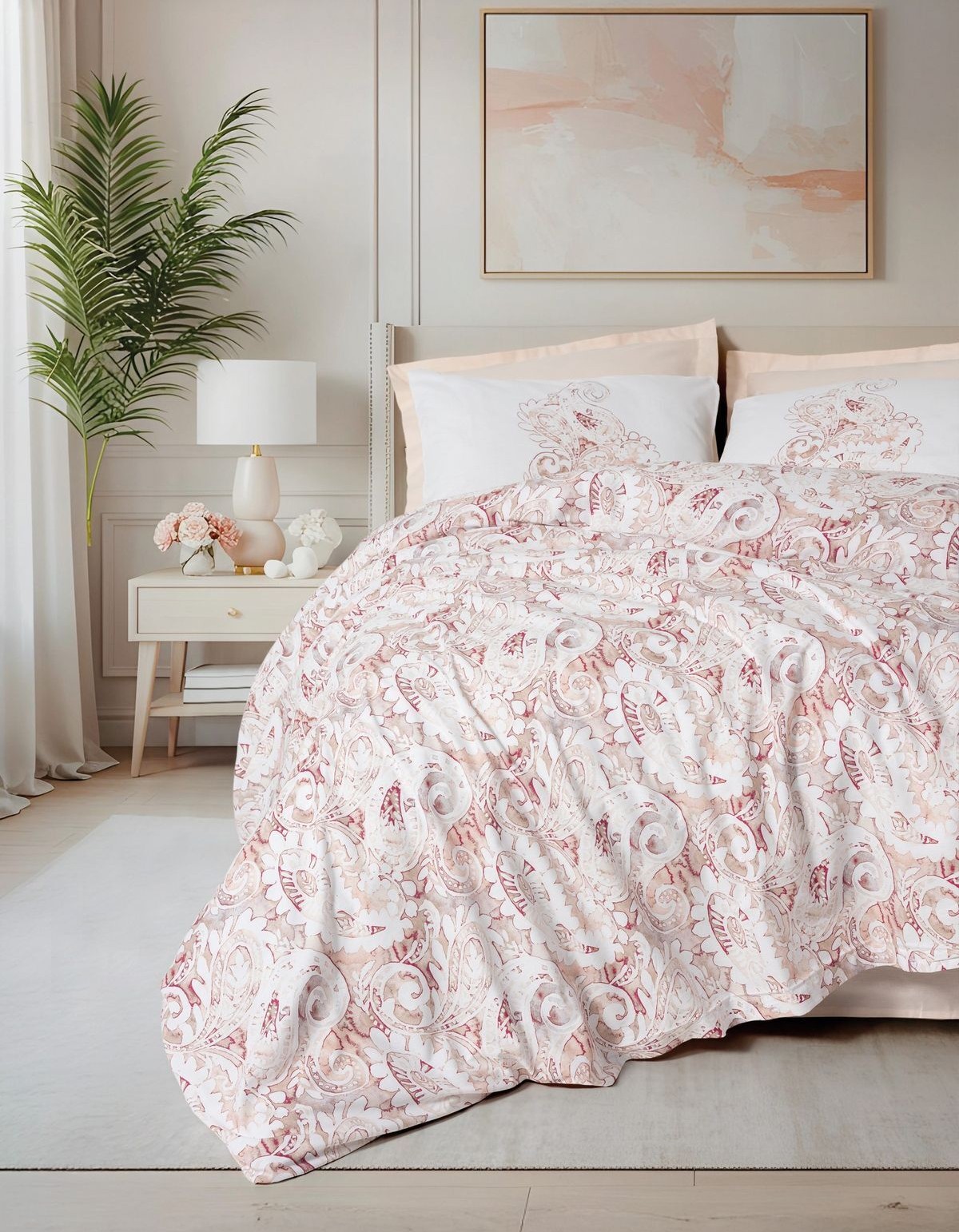 Cotton Box Bohem Serisi Çift Kişilik Nevresim Takımı Serava Somon