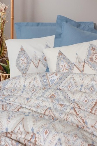 Cotton Box Bohem Serisi Çift Kişilik Nevresim Takımı Zanora indigo