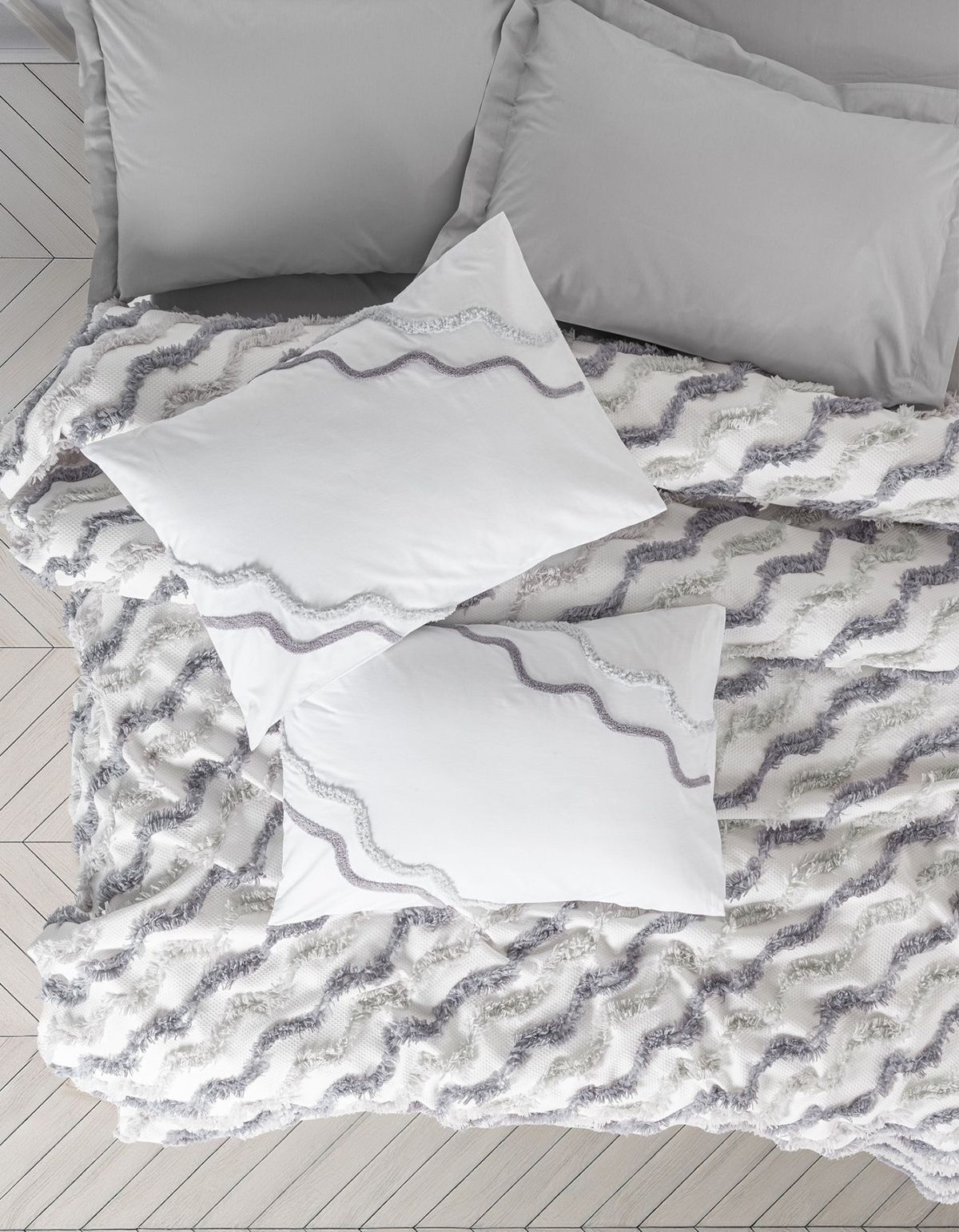 Cotton Box Bonny Çift Kişilik Pike Takımı Eldon Gri