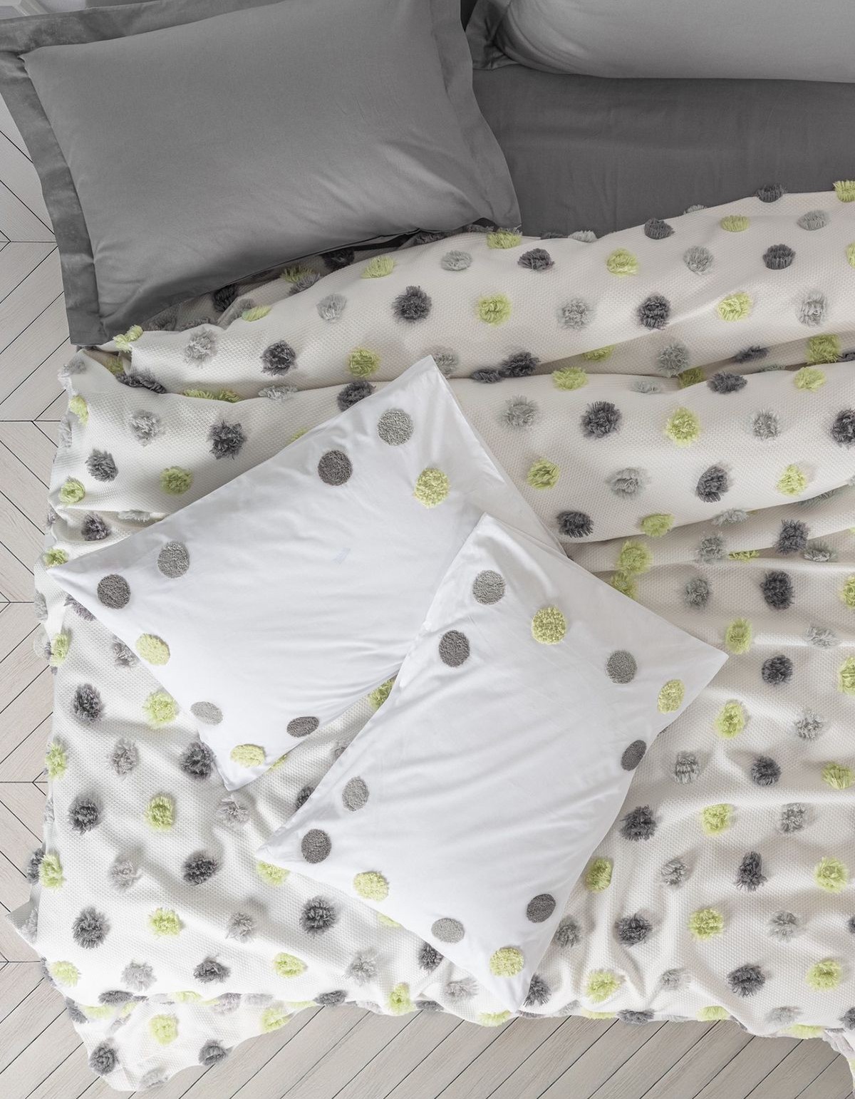 Cotton Box Bonny Çift Kişilik Pike Takımı Leroy Gri