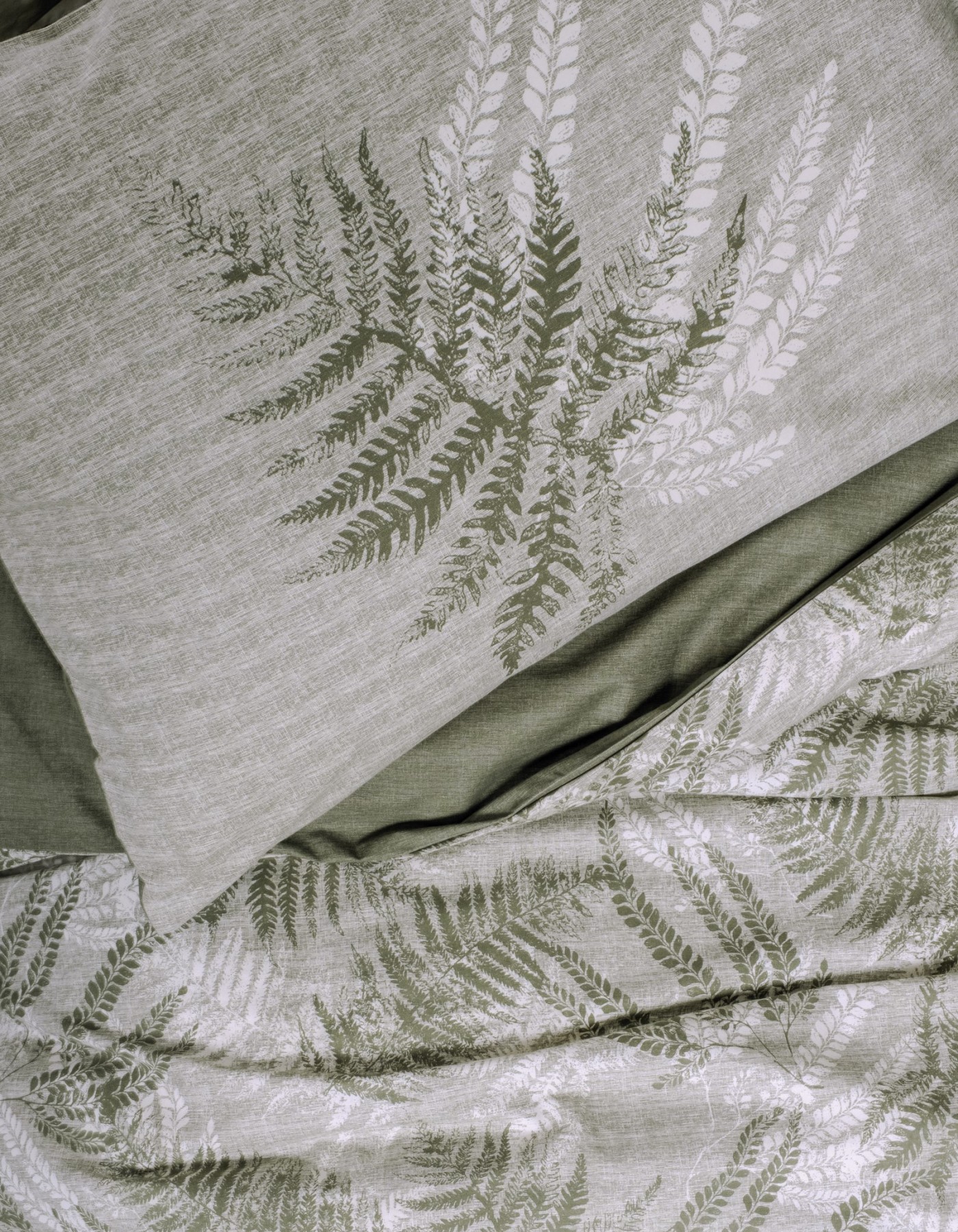 Cotton Box Dual Tek Kişilik Nevresim Takımı Frond Haki