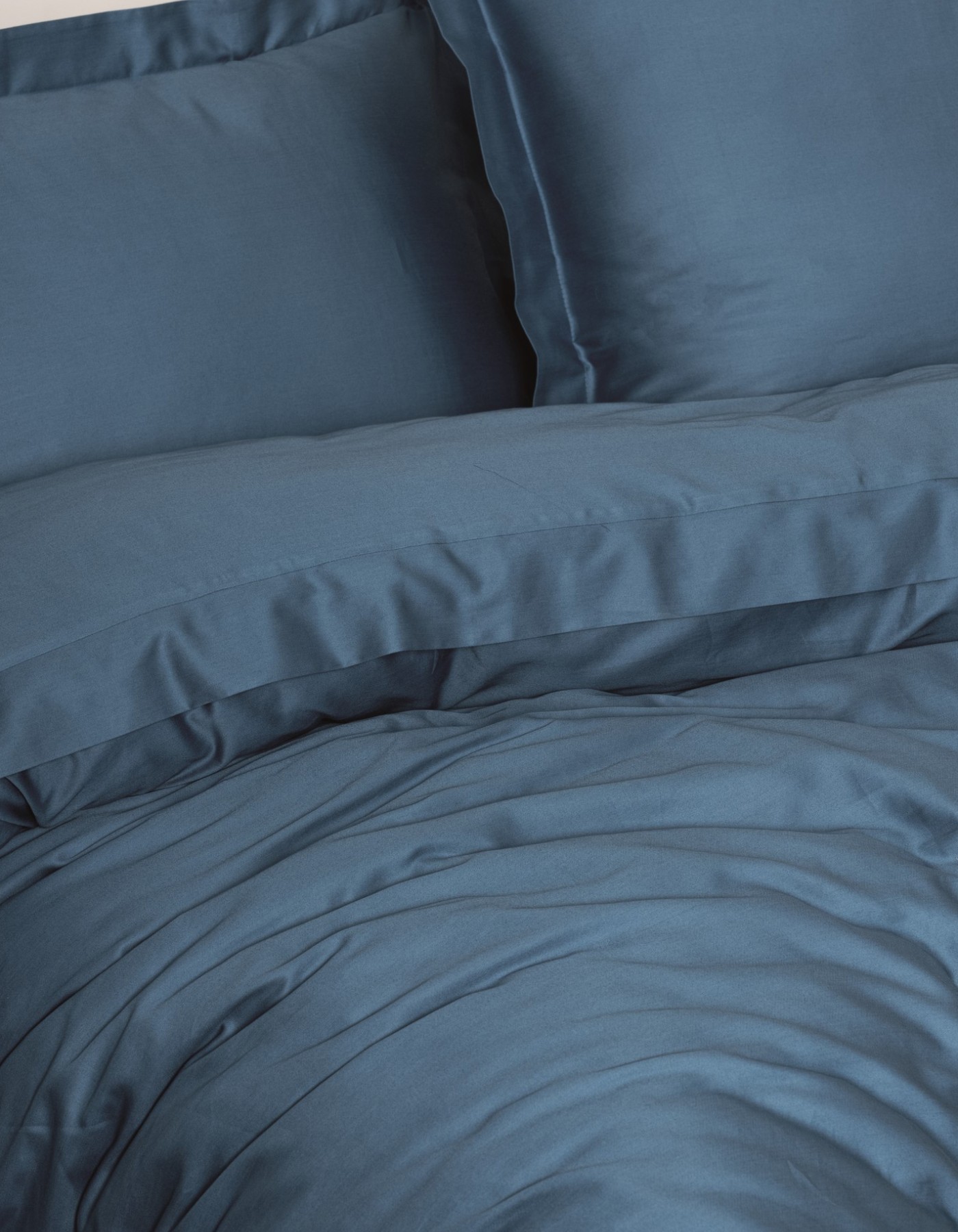 Cotton Box Elegant Saten Çift Kişilik Nevresim Takımı Mavi