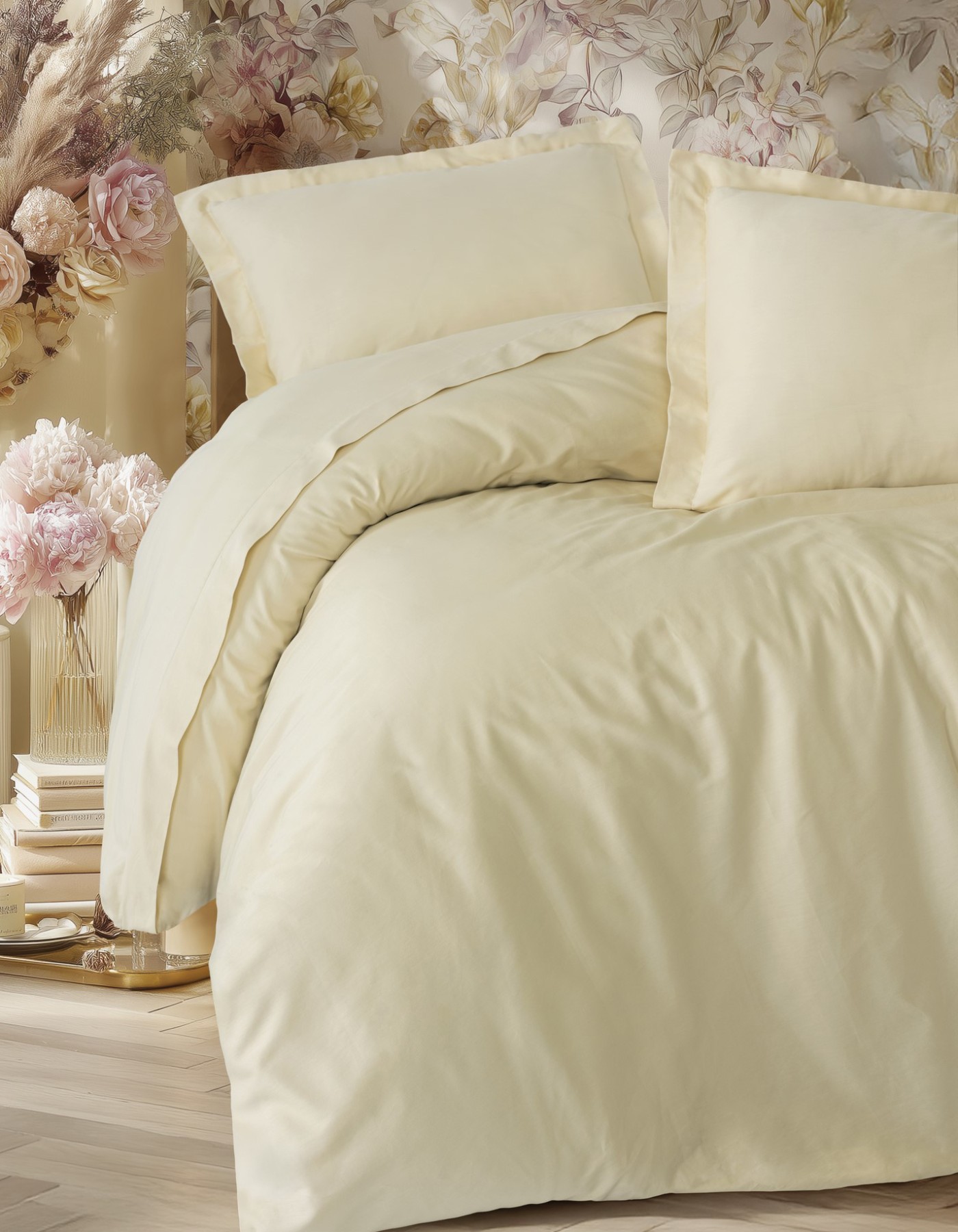 Cotton Box Elegant Saten Tek Kişilik Nevresim Takımı Bej