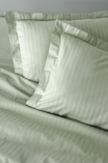 Cotton Box Elegant Stripe Çift Kişilik Nevresim Takımı Saten Adaçayı