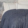 Cotton Box Embrova Çift Kişilik Pike Takımı Şönil Loom Lacivert