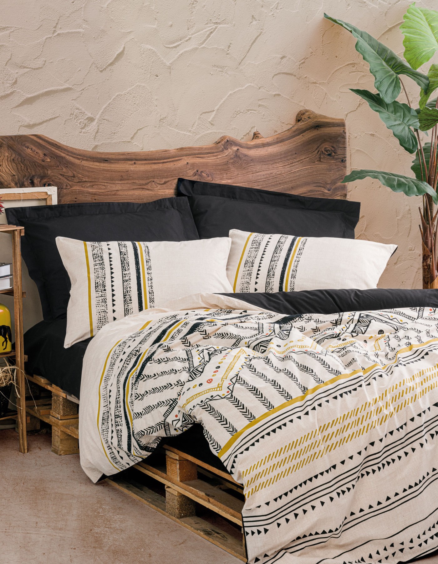 Cotton Box Ethnic Ranforce Tek Kişilik Nevresim Takimi Elvira Siyah