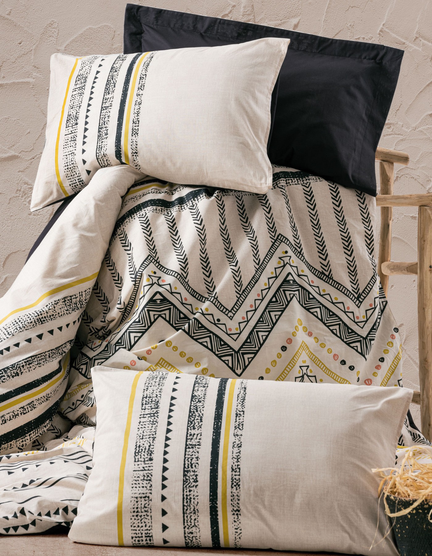 Cotton Box Ethnic Ranforce Tek Kişilik Nevresim Takimi Elvira Siyah