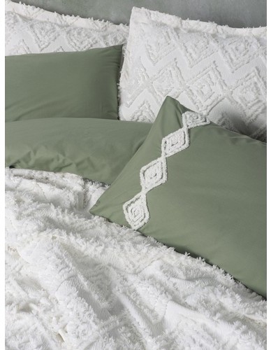 Cotton Box Limi Yatak Örtülü Nevresim Takımı Luke Krem