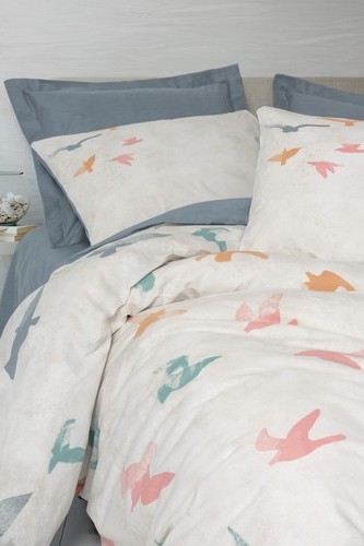 Cotton Box Maritime Tek Kişilik Nevresim Takimi Kaija Mavi