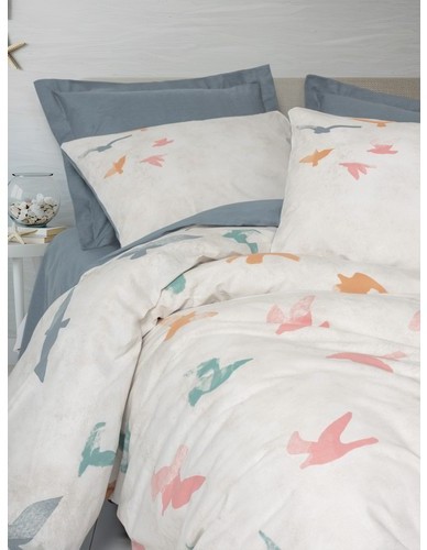 Cotton Box Maritime Tek Kişilik Nevresim Takimi Kaija Mavi