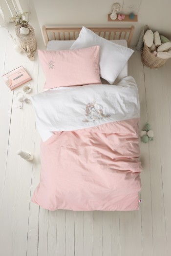 Cotton Box Nakişli Bebek Nevresim Takimi Bonic Beyaz