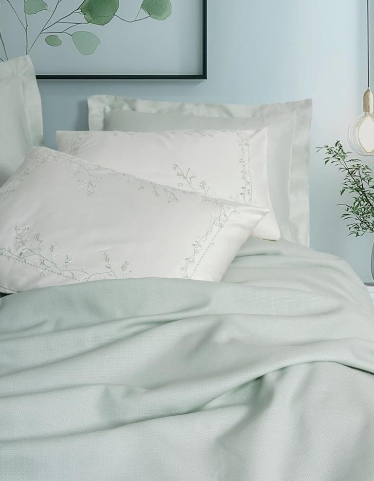 Cotton Box Serenity Bambu Çift Kişilik Pike Takımı Brisa Mint