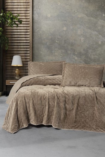 Cotton Box Softnest Çift Kişilik Yatak Örtüsü Boleta Bej