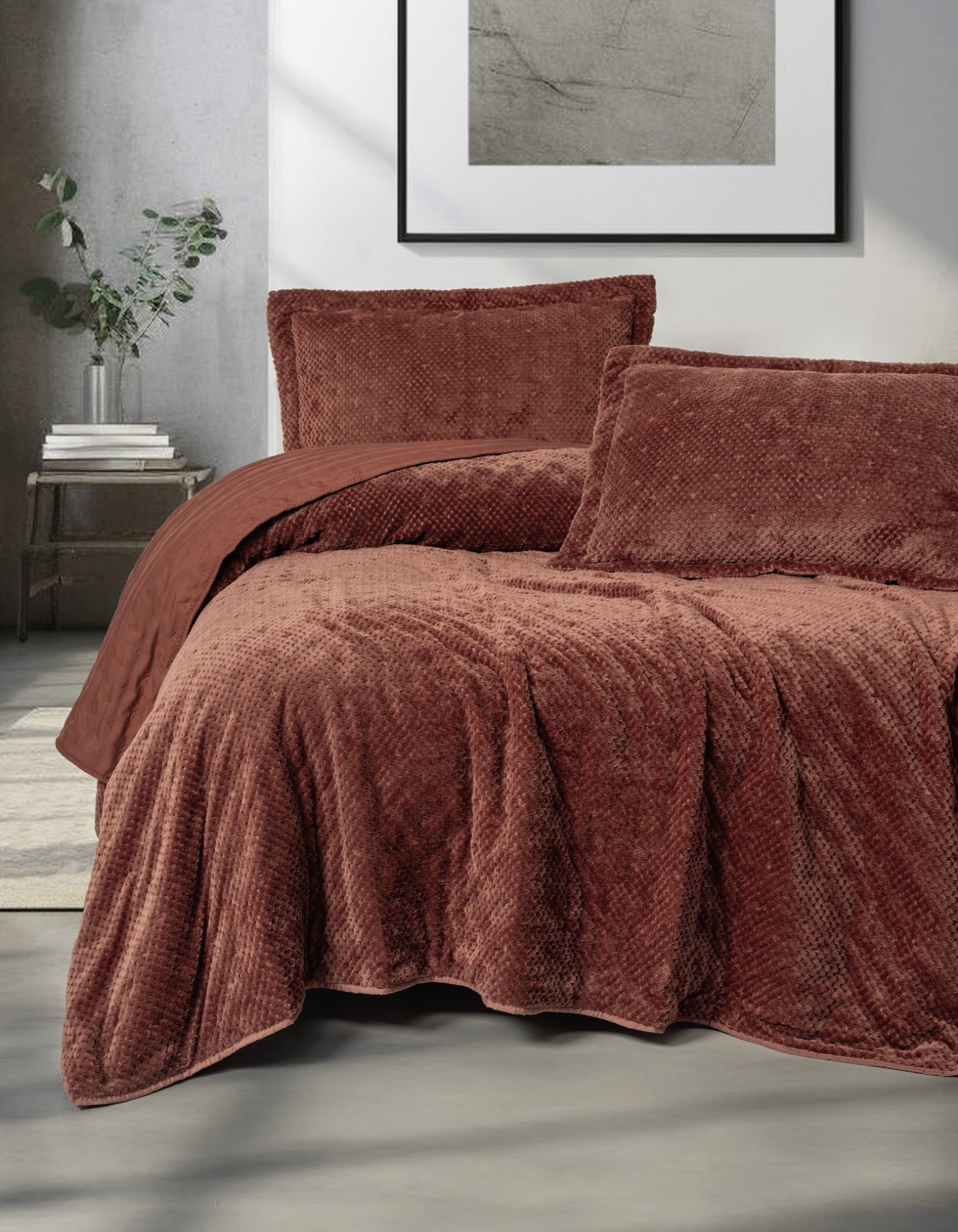 Cotton Box Softnest Çift Kişilik Yatak Örtüsü Boleta Kiremit