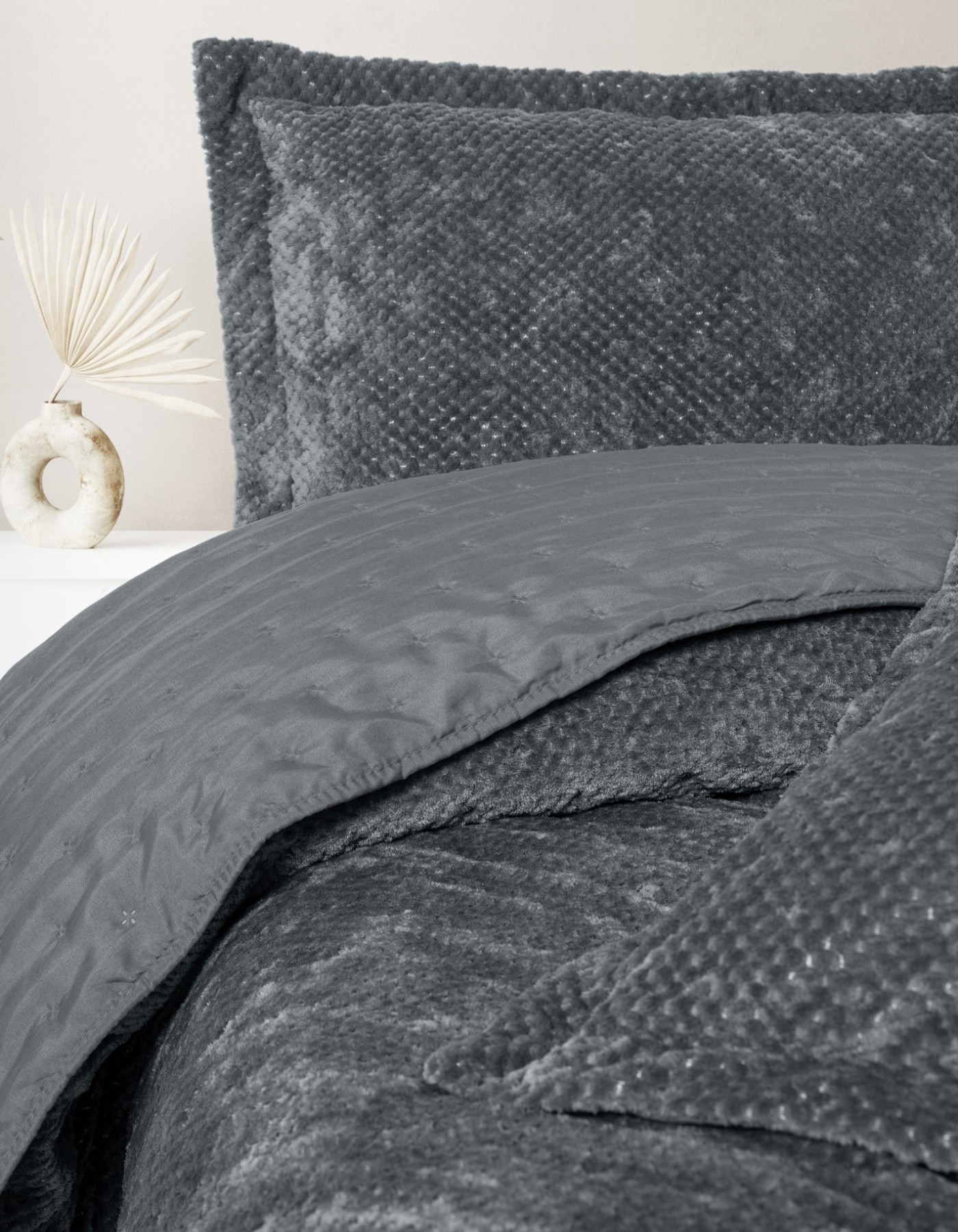 Cotton Box Softnest Tek Kişilik Yatak Örtüsü Boleta K.Gri