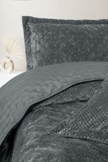 Cotton Box Softnest Tek Kişilik Yatak Örtüsü Boleta K.Gri