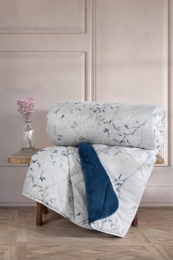 Cotton Box Velvet Çift Kişilik Yorgan Nitsa Denim 195x215 cm