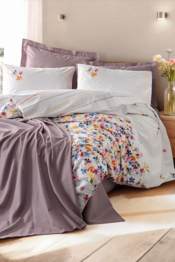 Cotton Box Vivid Çift Kişilik Pikeli Nevresim Takımı Flurry Lila