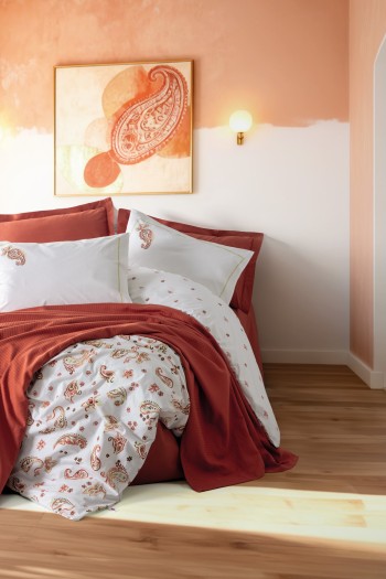 Cotton Box Vivid Çift Kişilik Pikeli Nevresim Takımı Paisia Tarçın