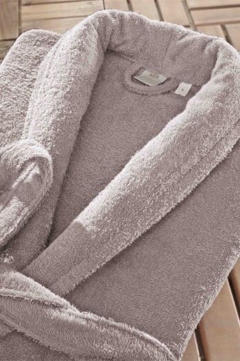 Dallas Serisi Şal Yaka Otel Bornozu - Kahve