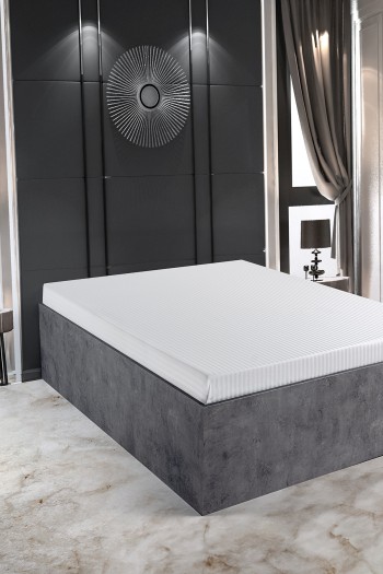 Hermes Serisi 83Tel Pamuk Polyester Saten Otel Çarşafı 1cm Çizgili