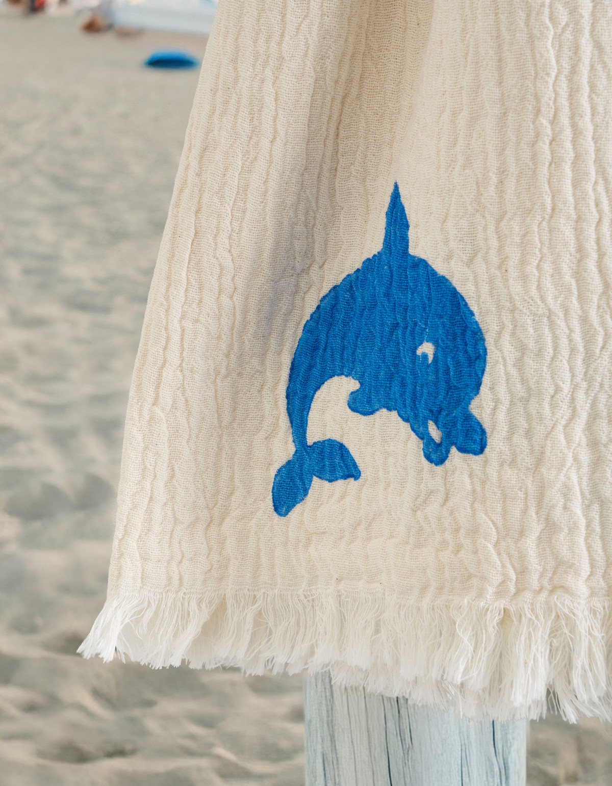 Varol %100 Organik, El İşçiliği Taş Baskı Garson Boy Bornozu - Yunus