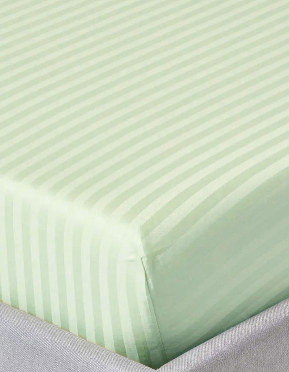 Varol %100 Pamuk Saten Stripe Tek Kişilik Lastikli Çarşaf Takımı – 30 cm – 1 Yastık Kılıfı