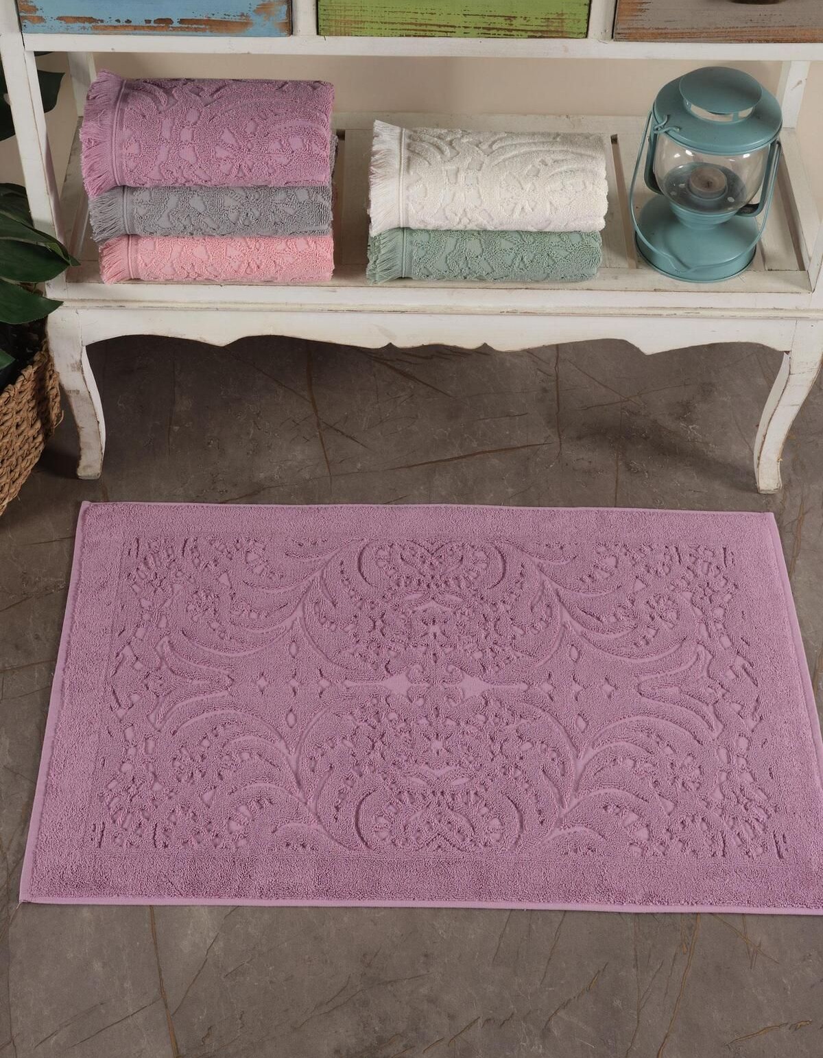 Varol 2 Adet Gramajlı Jakaranda Ayak Havlusu Paspas