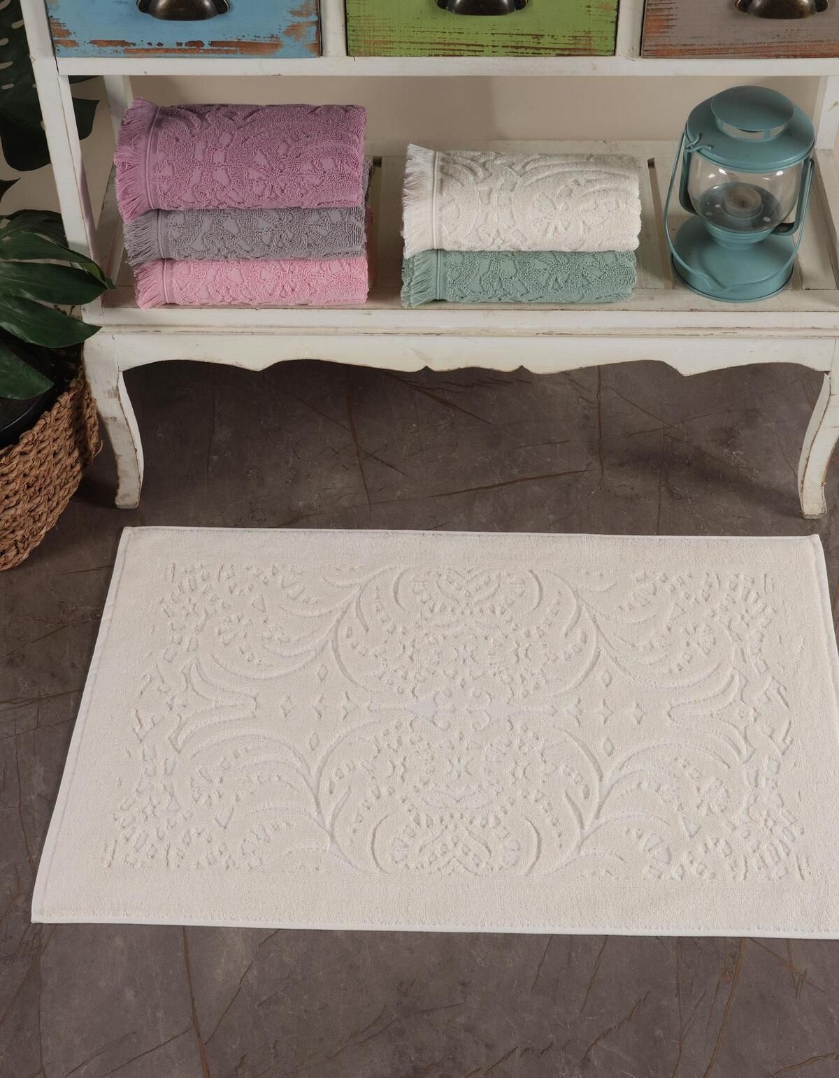 Varol 2 Adet Gramajlı Jakaranda Ayak Havlusu Paspas