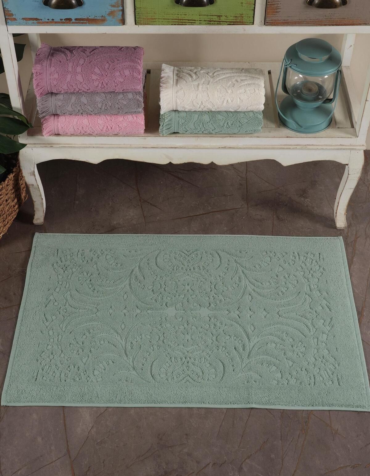 Varol 2 Adet Gramajlı Jakaranda Ayak Havlusu Paspas