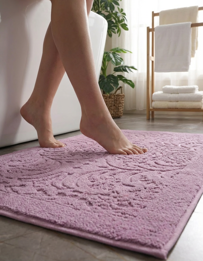 Varol 2 Adet Gramajlı Jakaranda Ayak Havlusu Paspas