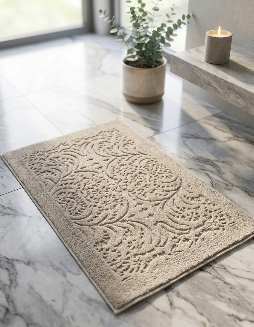 Varol 2 Adet Gramajlı Jakaranda Ayak Havlusu Paspas