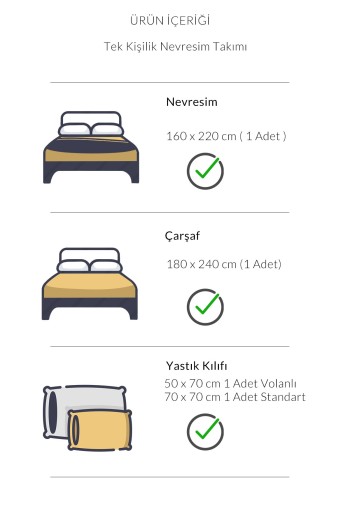 Varol 250 TC Bambu Karışımlı Pamuk Saten Nevresim Takımı – Tek Kişilik - CORSO