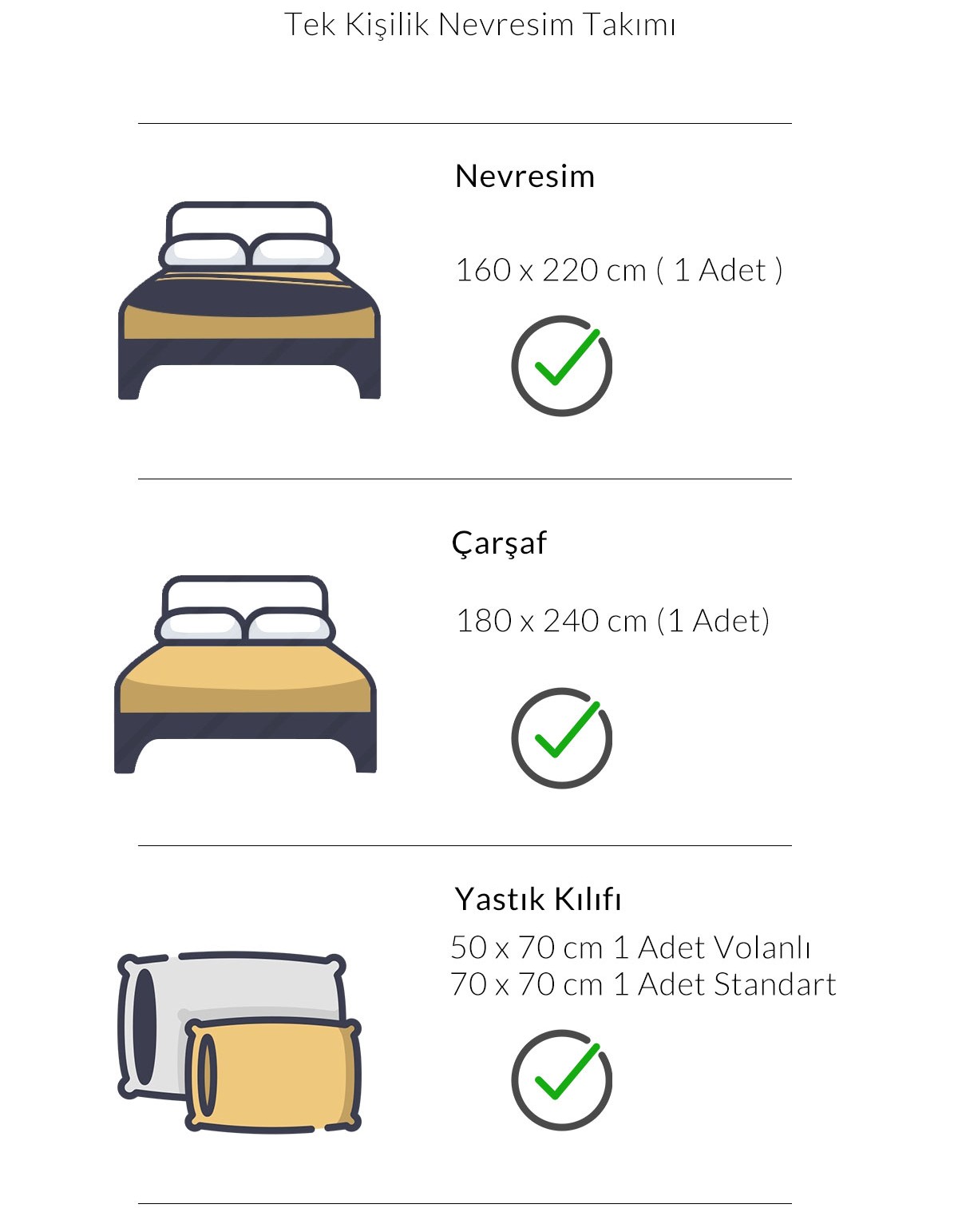 Varol 250 TC Bambu Karışımlı Pamuk Saten Nevresim Takımı – Tek Kişilik - ROSSY